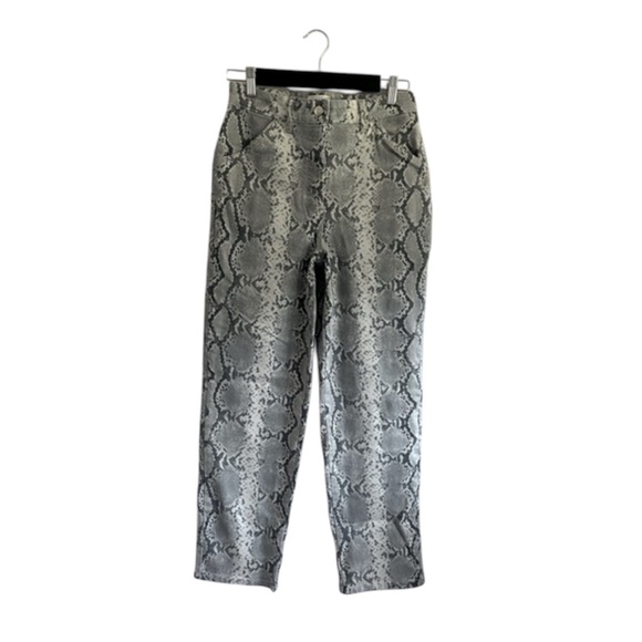 Aritzia Wilfred Free Kelsey Snake Print High Rise Baggy Utility Pants Size 6 - Picture 1 of 11